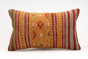 Decorative Pillow Cover, 12x20 in, Kilim Pillow, Turkish Pillow, Sofa Cushion - Picture 1 of 4
