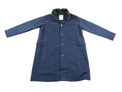 Casaco feminino Stephan SCHNEIDER Bouffant gola de pele grande azul royal SALZBURGO US$ 619 - Imagem 1 de 4