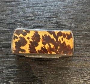 Antique Faux Tortoiseshell Snuff /  Trinket Box European / Italian  3 5/8” - Picture 1 of 8