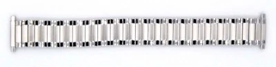 16mm - 22mm Silver Hirsch Metal Stretch Watch Bracelet - Image 1 of 2