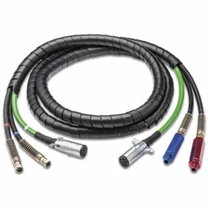 3-In-1 Standard ABS Trailer Cord & Hoses With Spiral Wrap - 20 Foot - Bild 1 von 1