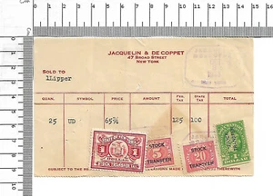 1933 USA NY Broad Street Stock Transfer Documentary Tax Fiscal Dollar Ce; 61403M - Picture 1 of 1