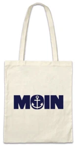 Moin Hipster Bag Stofftasche Stoffbeutel Anker Anker Seefahrt Nordsee Friesland - Picture 1 of 1
