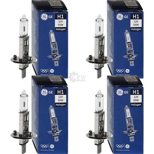 4X GE GENERAL ELECTRIC Halogeno H1 12V 55W Attacco P145s Con 1550 Lumen - Foto 1 di 4