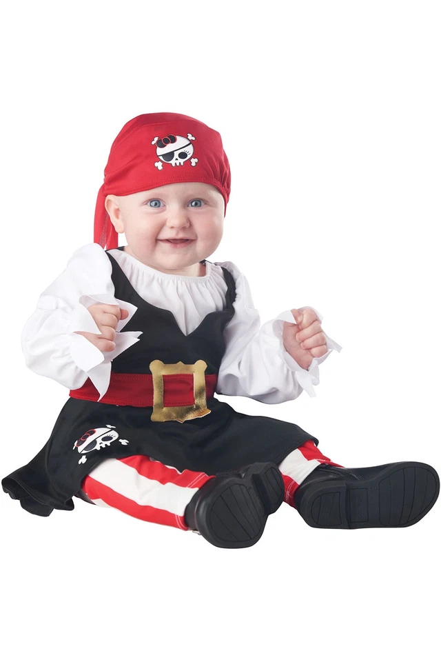 Petite Girls Pirate Infant Dress Bandanna Leggings Halloween 10028 - Image 1 of 1