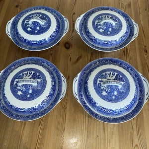 Blue Willow Woods Ware Tureens  Made In England x4 - Picture 1 of 11