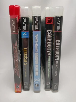 PS3 Game Lot of 5 Games - Call of Duty, Tekken, Yoostar, Plants vs Zombies READ - Image 1 of 4