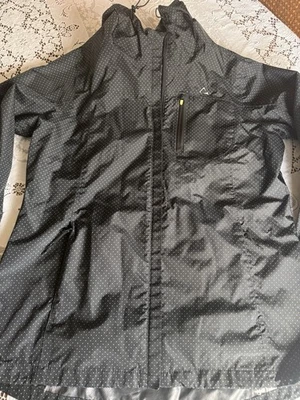 Chaqueta cortavientos Paradox para mujer negra a lunares cremallera completa manga larga talla L Foto 1 de 4