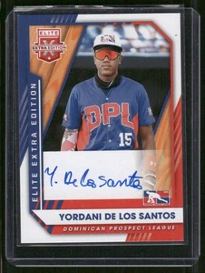 Yordani De Los Santos 2021 Panini Elite Edición Extra Signature Auto #206 - Imagen 1 de 2