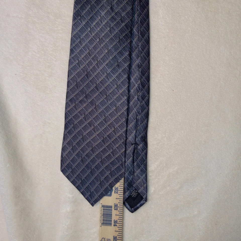 MURANO XL Purple & Black 100% Silk Tie Hand Made In USA W:4" LG 66" extra long - Image 1 of 4