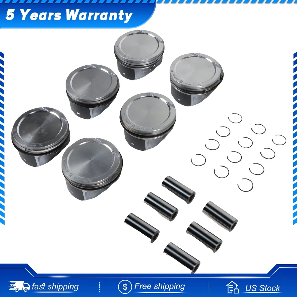 6x B6324S Engine Piston & Rings Set For Volvo S80 XC60 XC90 Land Rover LR2 3.2L - Image 1 of 4