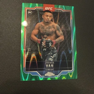 2025 Topps Chrome UFC Joshua Van Rookie verde Raywave 97/125 - Foto 1 di 8