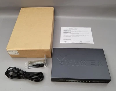 NEW Genuine Vivotek AW-FET-080A-120 8 Port Unmanaged PoE Switch - Image 1 of 4