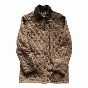 BARBOUR L766 Shetland Wool Quilted Jacket Women’s UK 12 Antique Oak Sample - Bild 1 von 12
