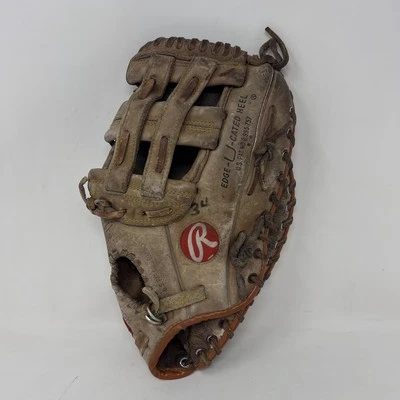 Vintage Rawlings RFM 9 Baseball Glove Keith Hernandez Deep Well Leather Mitt - Image 1 of 4