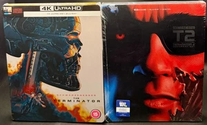 THE TERMINATOR + TERMINATOR 2 JUDGMENT DAY 4K UHD BLU-RAY STEELBOOKS *SEALED!* - Picture 1 of 24