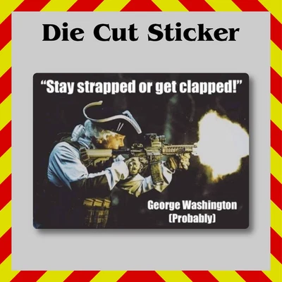 JEK SERVICES COMPANY Tactical George Washington Patriotic Sticker Decal for Water Bottles & Laptops
