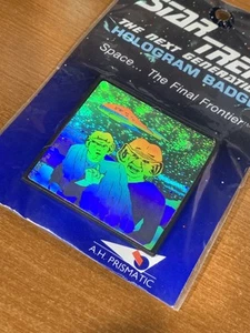 Space The Final Frontier - Hologram Badge pin 1992 TNG STAR TREK Next Generation - Picture 1 of 3