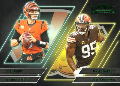 Panini Contenders 2022 Joe Burrow/Myles Garrett #CS-BG Bengals Emerald NFL Foto 1 de 2