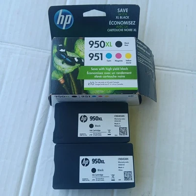 Cartucho de tinta negra HP 950XL/951 2 (ambos) caducado marzo 2020 y mayo 2022 - CAJA ABIERTA Foto 1 de 4