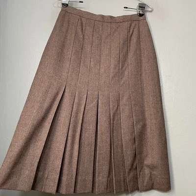 Falda midi vintage JH Collectibles talla 10 pequeña lana topo twee academia Y2K Foto 1 de 4
