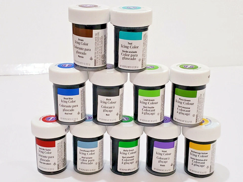 Lot of 3 Wilton Concentrated Gel Icing Color Variety Colors 1 oz Jar  - Image 1 of 1