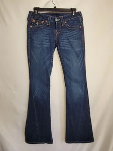 Pantalones de mezclilla acampanados True Religion para mujer sección Joey Seat azul oscuro - talla 26 - nuevos sin etiquetas - Imagen 1 de 6