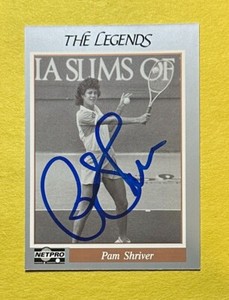 1991 NET PRO PAM SHRIVER SIGNED AUTOGRAPH CARD W/ COA #13 TENNIS
