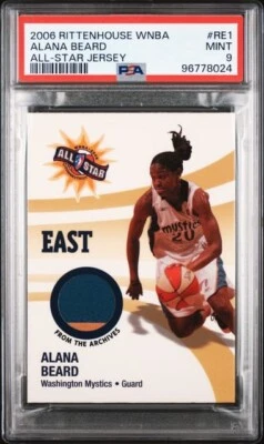 2006 Rittenhouse WNBA Alana Beard All Star Jersey PSA 9 2-color Duke Blue Devils - Image 1 of 2