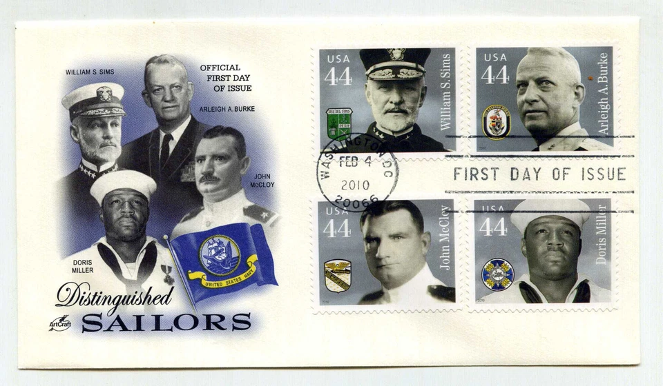 4440-43 Distinguished Sailors on one, ArtCraft FDC - Image 1 of 1