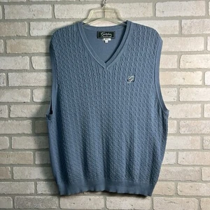 The Greenbrier by Izod Club Zopfmuster Pullover Weste Herren Größe Large hellblau - Bild 1 von 8