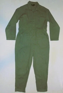 BEAUTIFUL FRENCH CONNECTION KHAKI GREEN UTILITY STYLE OVERSIZED JUMPSUIT 12/14 - Picture 1 of 6