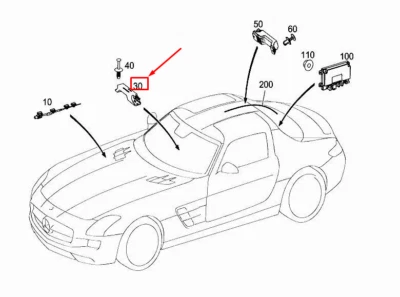 НОВЫЙ MERCEDES-BENZ E CABRIO A207 КОНСОЛЬ БЕСКЛЮЧЕВАЯ АНТЕННА A2078200075 - Изображение 1 из 4