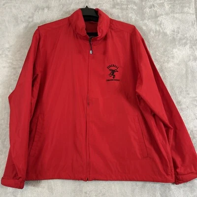 Fireball Whisky Logo Bordado North End Rojo Cortavientos Capucha Oculta XXL Foto 1 de 4