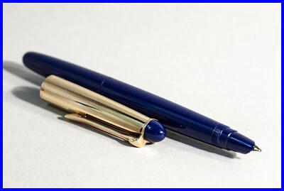 Pluma Estilográfica Pelikan P25 1963 Azul y Oro con 14C Oro 585 Oblicua Plumín Fino Foto 1 de 4