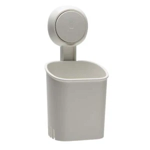 Plastic Gel Suction Toothbrush Holder, White - Picture 1 of 8
