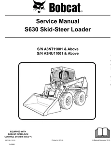 Bobcat S630 Skid Steer Service Repair Manual COMB BINDED - Picture 1 of 3