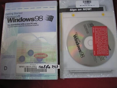 MICROSOFT WINDOWS 98 FULL ENGLISH VERSION OPERATING SYSTEM MS WIN =NEW SEALED= - Image 1 of 4