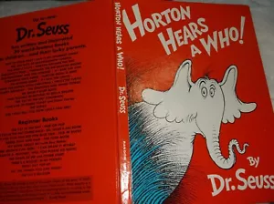 Horton Hears A Who Dr Seuss Book 1st Edition 1954 Hardcover - Picture 1 of 3