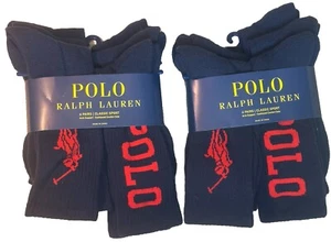 12 Paar Polo Ralph Lauren Big Pony Socken Classic Crew Gr. Large 10-13 marineblau 2 Stück - Bild 1 von 2