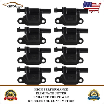 8 Square Ignition Coils Pack For GMC Yukon XL 2015 2016 2017 2018 V8 5.3L 6.2L - Image 1 of 4