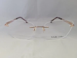 Totally Rimless TR304 Cameo Rose Gold Rimless Eyeglasses 53-17-135 - Picture 1 of 4