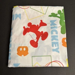 Disney Mickey Mouse Twin Flat Bed Sheet Shadow Shorts, Geometric Fabric - Picture 1 of 6
