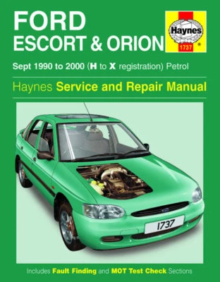 1737 Ford Escort 1990 - 1997 Petrol Haynes Service and Repair Manual - Image 1 of 2