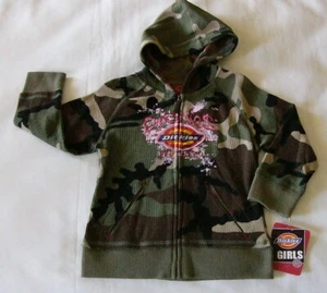 SUÉTER DICKIES VERDE CAMUFLAJE CHICA GOFFLE CON CAPUCHA ESTILO GRAFFITI GRÁFICO 2T 3T - Imagen 1 de 6