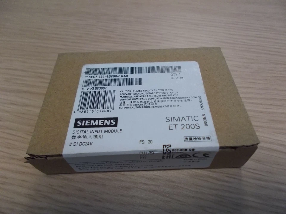 Siemens Simatic et 200s Digital Input Module 8di Dc24v (6es7 131-4bf00-0aa0)