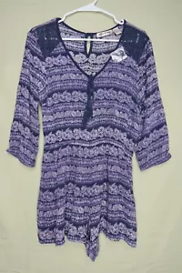 Band Of Gypsies Lottie and Holly Floral Strampler Floral Blau Lila Boho Medium Neu ohne Etikett - Bild 1 von 8