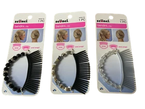3 Pack - Scunci Bendini Hair Clips - Slide & Snap! - Picture 1 of 5