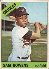 1966 Topps # 412  Sam Bowens Baltimore Orioles