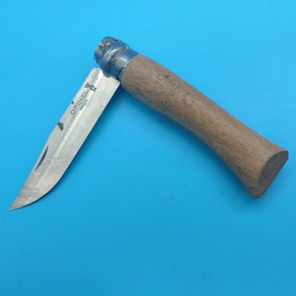 Opinel nº USADO Faca de aço inoxidável 07 INOX cabo de madeira - Imagem 1 de 4
